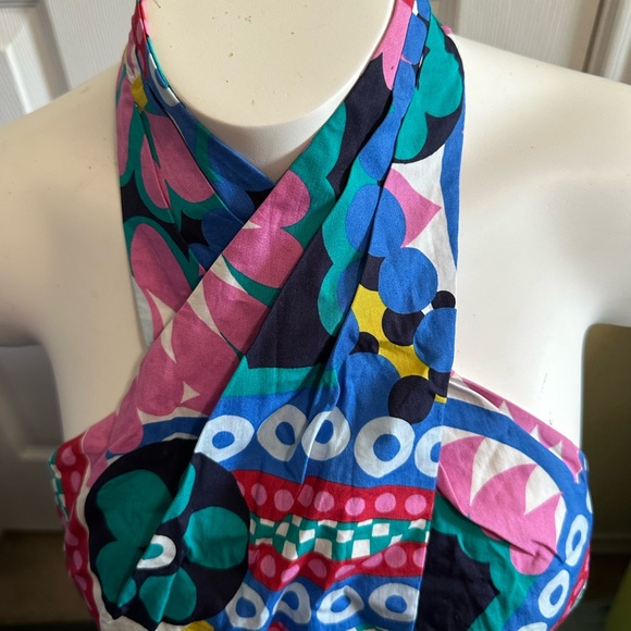 J. Crew Peplum halter top in Ratti kaleidoscope floral Size XL - Picture 2 of 3